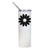 20oz Glitter Stainless Skinny with Straw (White) Thumbnail