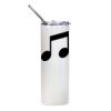 20oz Glitter Stainless Skinny with Straw (White) Thumbnail