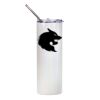20oz Glitter Stainless Skinny with Straw (White) Thumbnail