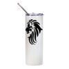20oz Glitter Stainless Skinny with Straw (White) Thumbnail