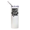 20oz Glitter Stainless Skinny with Straw (White) Thumbnail