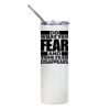 20oz Glitter Stainless Skinny with Straw (White) Thumbnail