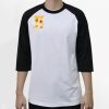 Raglan 3/4 Roundneck Shirt (White Body) Thumbnail