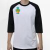 Raglan 3/4 Roundneck Shirt (White Body) Thumbnail