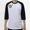 Raglan 3/4 Roundneck Shirt (White Body) Thumbnail