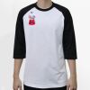 Raglan 3/4 Roundneck Shirt (White Body) Thumbnail