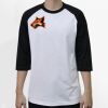 Raglan 3/4 Roundneck Shirt (White Body) Thumbnail