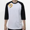 Raglan 3/4 Roundneck Shirt (White Body) Thumbnail