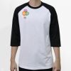 Raglan 3/4 Roundneck Shirt (White Body) Thumbnail