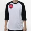 Raglan 3/4 Roundneck Shirt (White Body) Thumbnail