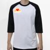 Raglan 3/4 Roundneck Shirt (White Body) Thumbnail