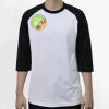 Raglan 3/4 Roundneck Shirt (White Body) Thumbnail