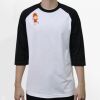 Raglan 3/4 Roundneck Shirt (White Body) Raglan 3/4 Roundneck Shirt (White Body) Thumbnail