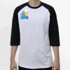 Raglan 3/4 Roundneck Shirt (White Body) Thumbnail