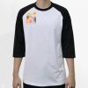 Raglan 3/4 Roundneck Shirt (White Body) Thumbnail