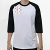 Raglan 3/4 Roundneck Shirt (White Body) Thumbnail