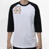 Raglan 3/4 Roundneck Shirt (White Body) Thumbnail