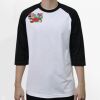 Raglan 3/4 Roundneck Shirt (White Body) Thumbnail