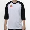 Raglan 3/4 Roundneck Shirt (White Body) Thumbnail