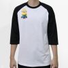 Raglan 3/4 Roundneck Shirt (White Body) Thumbnail