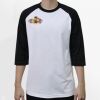 Raglan 3/4 Roundneck Shirt (White Body) Thumbnail
