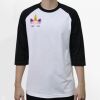 Raglan 3/4 Roundneck Shirt (White Body) Thumbnail