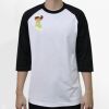 Raglan 3/4 Roundneck Shirt (White Body) Thumbnail