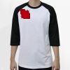 Raglan 3/4 Roundneck Shirt (White Body) Thumbnail