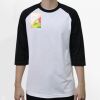 Raglan 3/4 Roundneck Shirt (White Body) Thumbnail