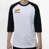 Raglan 3/4 Roundneck Shirt (White Body) Thumbnail