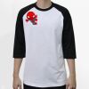 Raglan 3/4 Roundneck Shirt (White Body) Thumbnail