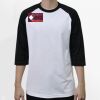 Raglan 3/4 Roundneck Shirt (White Body) Thumbnail