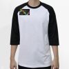 Raglan 3/4 Roundneck Shirt (White Body) Thumbnail