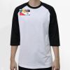 Raglan 3/4 Roundneck Shirt (White Body) Thumbnail