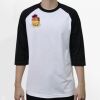 Raglan 3/4 Roundneck Shirt (White Body) Thumbnail