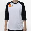 Raglan 3/4 Roundneck Shirt (White Body) Thumbnail