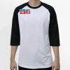 Raglan 3/4 Roundneck Shirt (White Body) Thumbnail