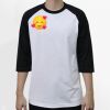 Raglan 3/4 Roundneck Shirt (White Body) Thumbnail