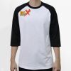 Raglan 3/4 Roundneck Shirt (White Body) Thumbnail
