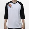 Raglan 3/4 Roundneck Shirt (White Body) Thumbnail