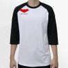 Raglan 3/4 Roundneck Shirt (White Body) Thumbnail