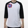 Raglan 3/4 Roundneck Shirt (White Body) Thumbnail