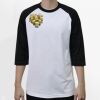 Raglan 3/4 Roundneck Shirt (White Body) Thumbnail