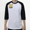 Raglan 3/4 Roundneck Shirt (White Body) Thumbnail