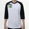 Raglan 3/4 Roundneck Shirt (White Body) Thumbnail