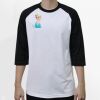 Raglan 3/4 Roundneck Shirt (White Body) Thumbnail
