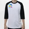 Raglan 3/4 Roundneck Shirt (White Body) Thumbnail