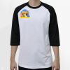 Raglan 3/4 Roundneck Shirt (White Body) Thumbnail