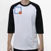 Raglan 3/4 Roundneck Shirt (White Body) Thumbnail