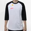 Raglan 3/4 Roundneck Shirt (White Body) Thumbnail